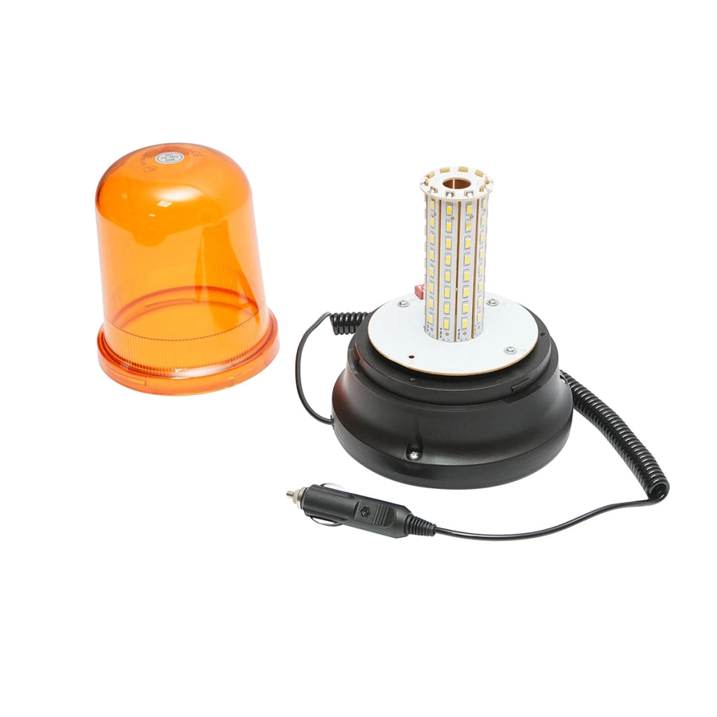 Faro rotante a LED 12-24V con 3 funzioni, base magnetica, alimentazione accendisigari IP65