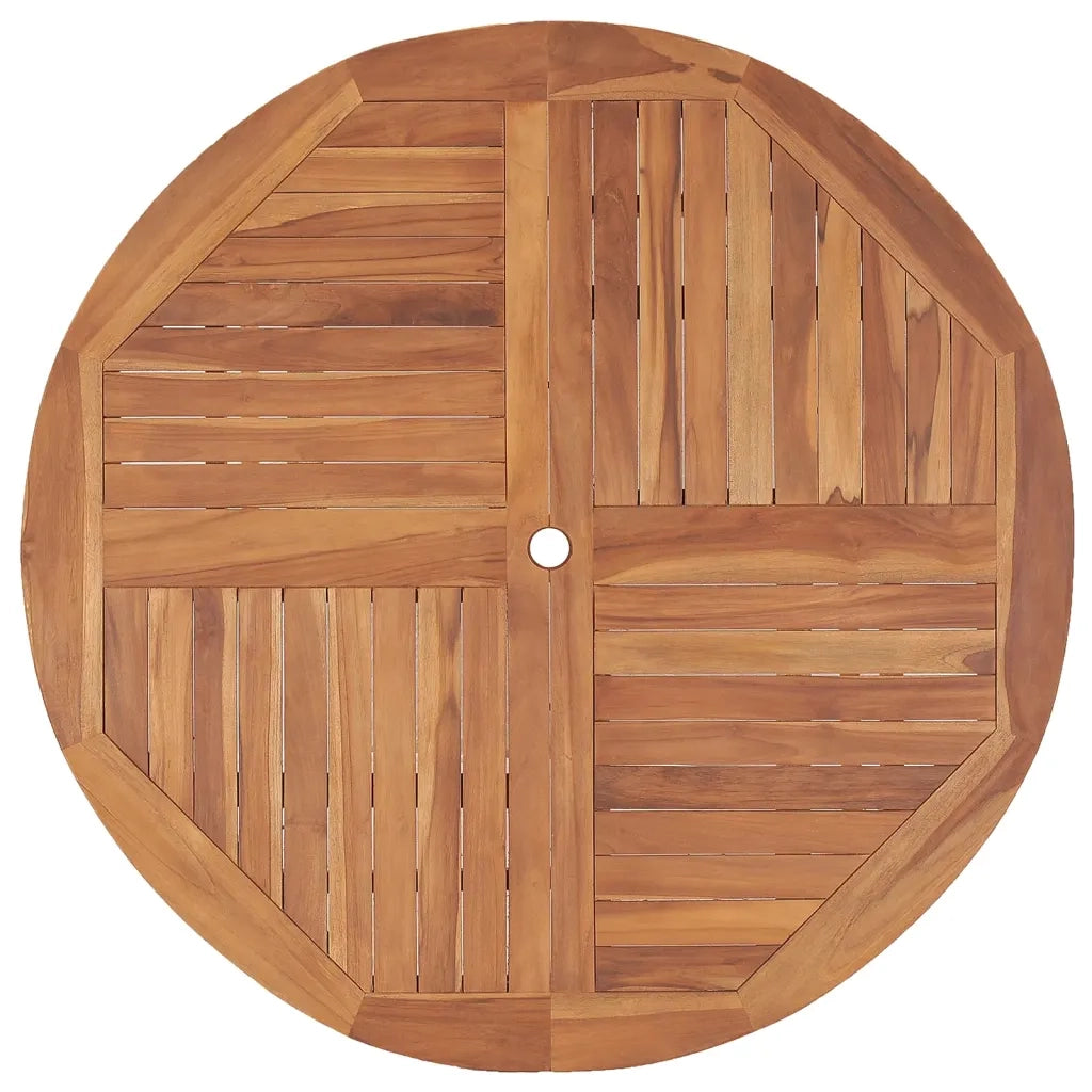 Tavolo da Pranzo da Giardino Ø110x75 cm Legno Massello di Teak 318476