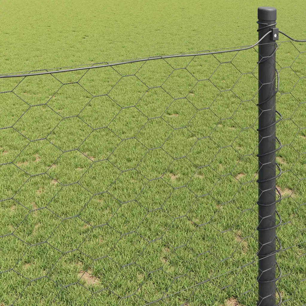 Recinzione Esagonale Grigio 1.6 x 10 m Acciaio 42005512