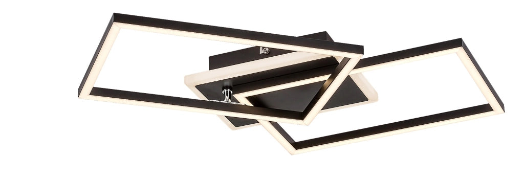 Plafoniera LED Rabalux Athelstan 40W nero opaco 50cm