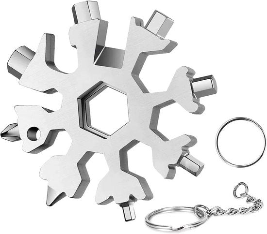 Multitool 20-in-1 - Set di Gadget Multifunzionale - Chiave a Sfera - Chiave a Tastiera - Regalo Gadget - Set di Attrezzi - Regalo di Natale - Ideale per Regali di Festa - Utilizzo Pratico in Casa e all'Aperto