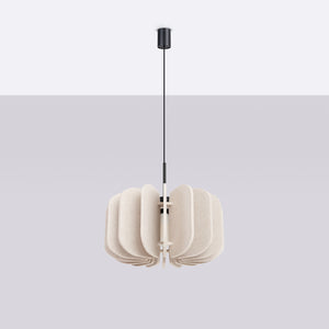 Lampada a sospensione e da terra moderna MULA con paralume in feltro 45 cm nero beige