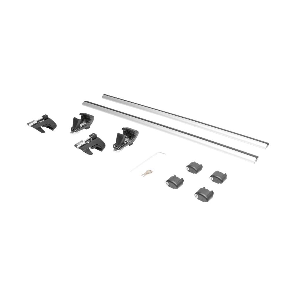 Set di 2 barre portatutto in alluminio con sistema antifurto 1200mm Breckner Germany