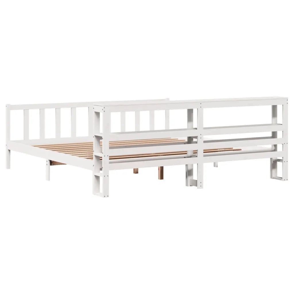 Letto senza Materasso Bianco 180x200 cm Legno Massello di Pino