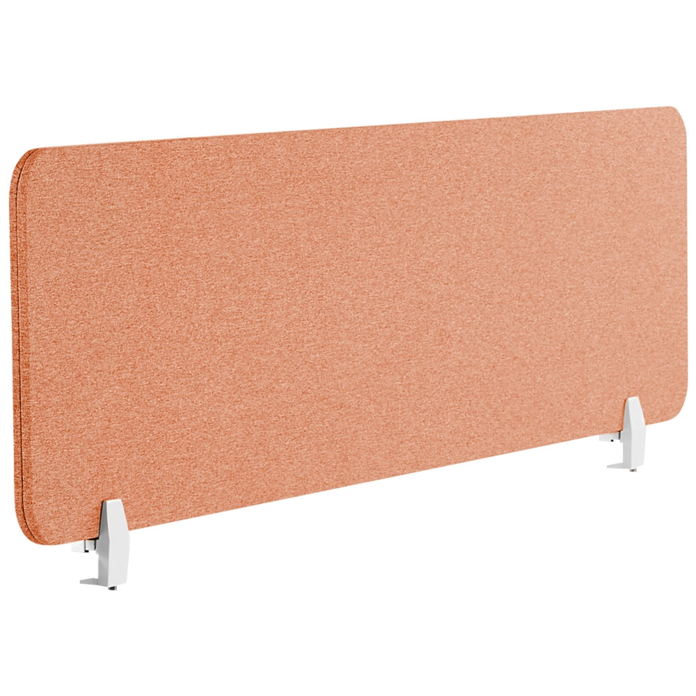 Pannello Divisorio Fonoassorbente per scrivania in PET rosso chiaro 160 x 40 cm tavolo ufficio