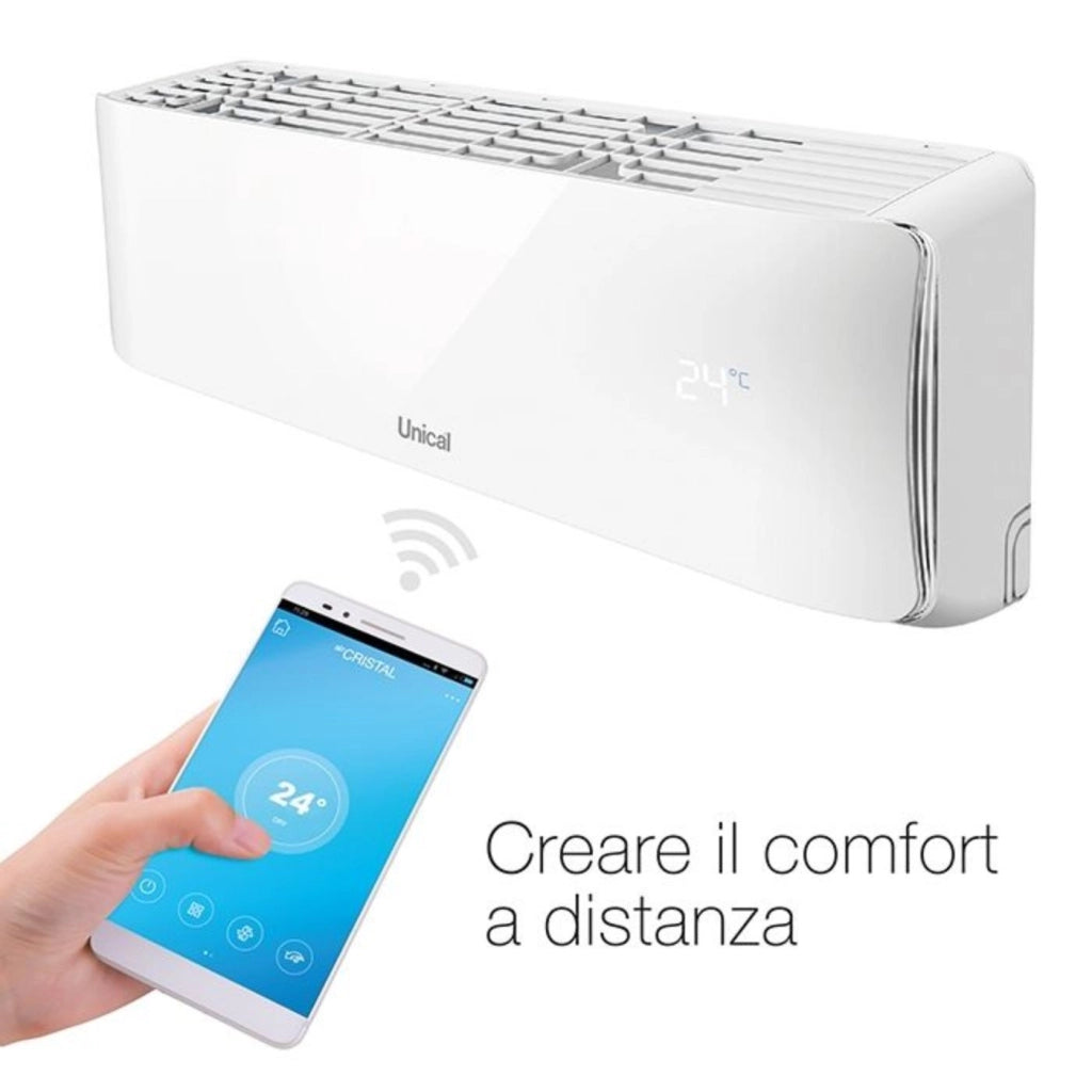 Condizionatore Unical Air Cristal 18000 Btu KMUN 18H R-32 Wi-Fi Optional