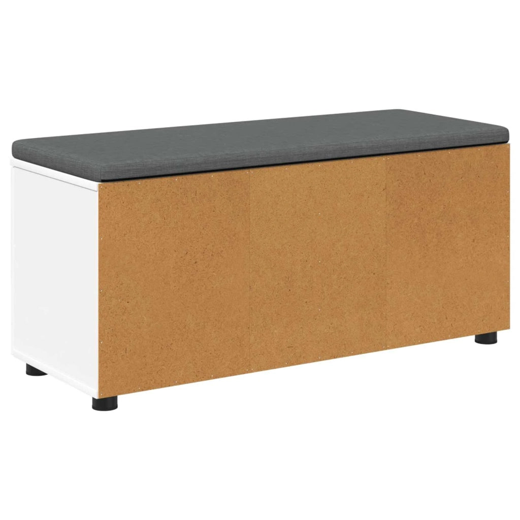 Panca per ingresso con cuscino-Sgabello-Panca da Corridoio Bianco 100 x 38 x 46 cm 109757