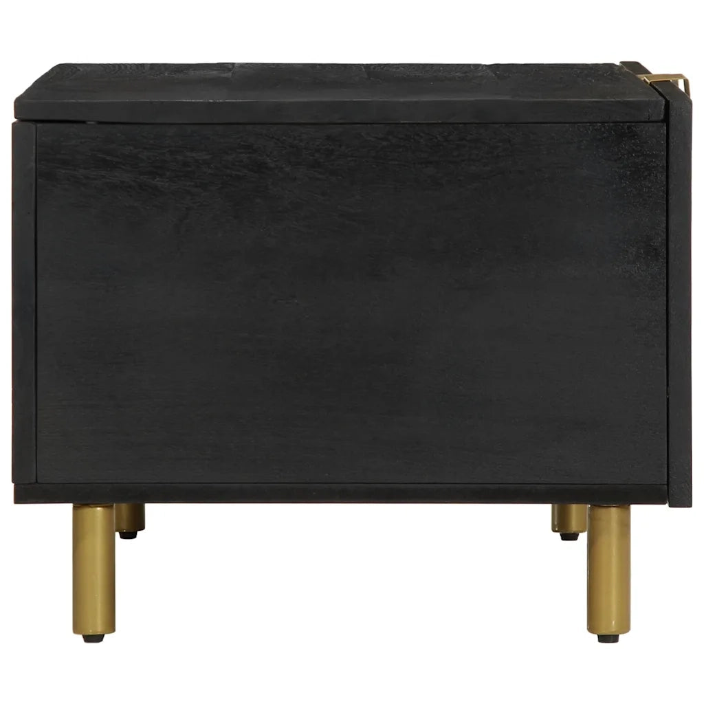 Tavolino da Salotto Nero 80x50x40 cm in Legno Multistrato