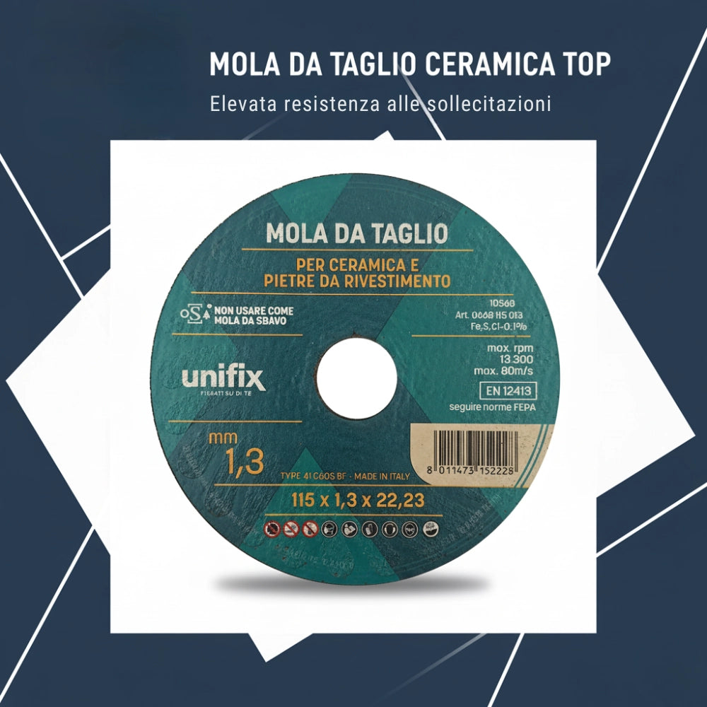 Mola da taglio ceramica top per pietre da rivestimento Ø 115 x 1,3 x 22 mm