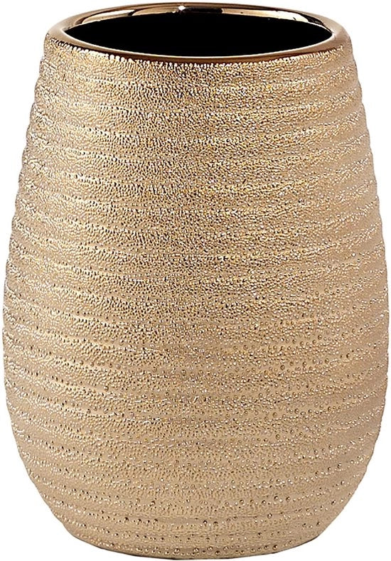 Sostegno per spazzolini da denti in bagno G-Astrid, oro, dimensioni 11 x 8,3 x 8,3 cm, peso 0,294 kg, sostegno per spazzolini da denti in ceramica, garanzia 2 anni, progetto R&E