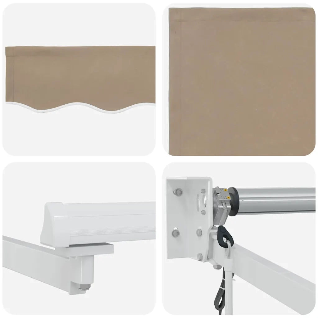 Tenda da Sole Beige 500 x 300 x 165 cm Poliestere e Metallo 3331342