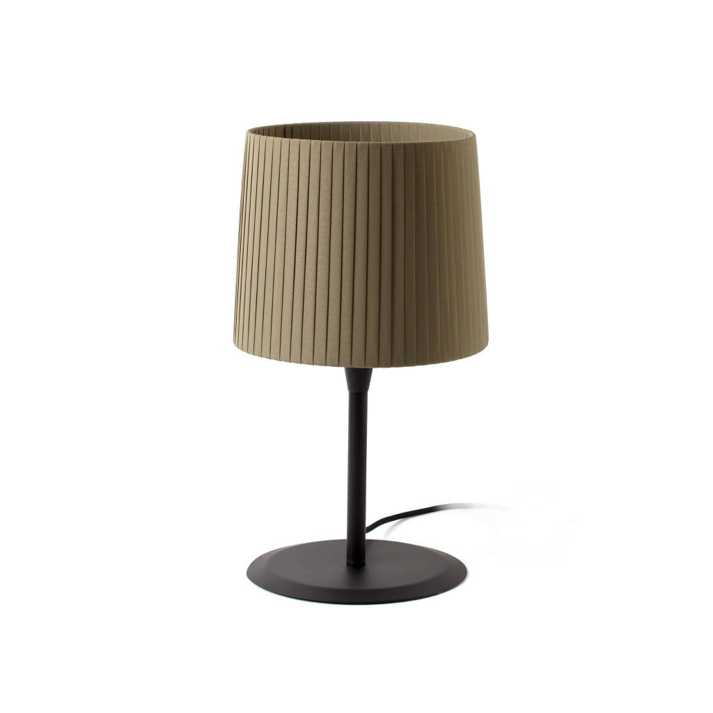 Faro Barcelona 64311-40 - SAMBA Lampada da tavolo nera/bordata verde