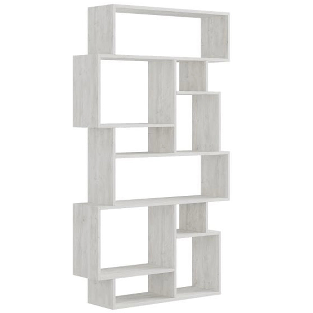 Libreria Moderna Scaffale 8 Ripiani 168x96x25cm Casa Ufficio Bianco Frassinato
