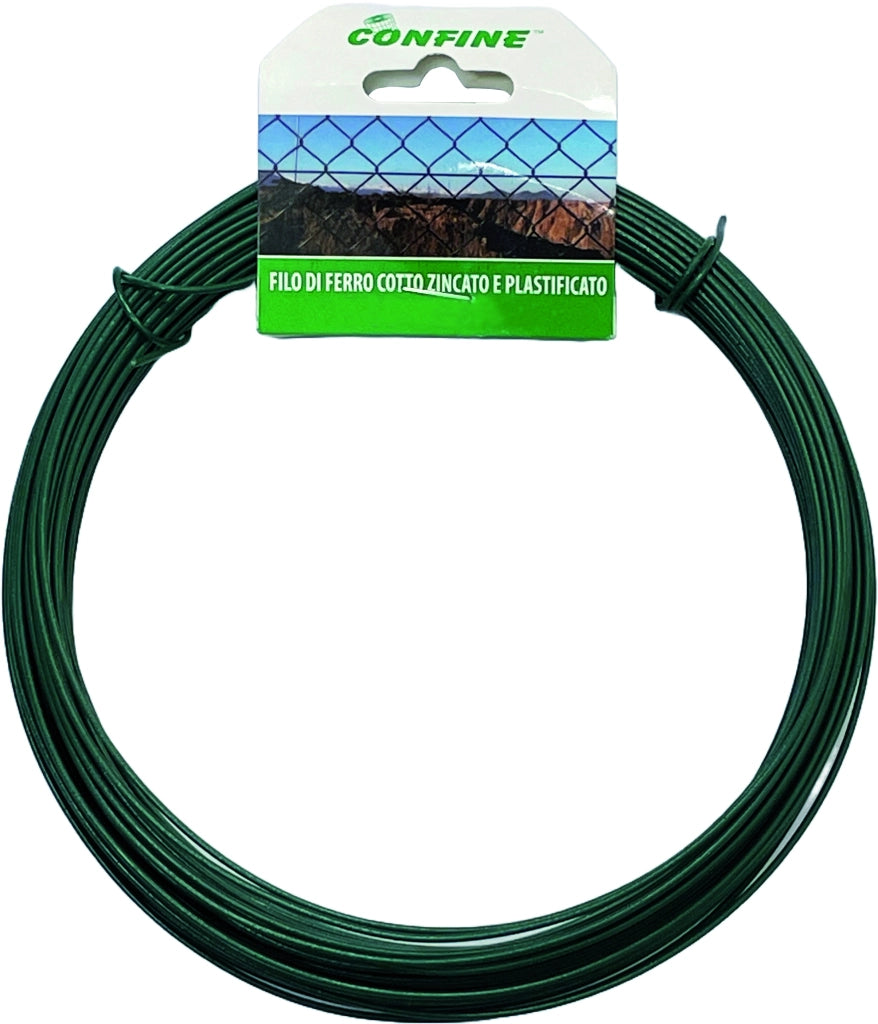 Confine FILO DI FERRO COTTO ZINCATO E PLASTIFICATO Ø filo mm.1,40 mt. 20
