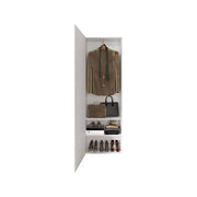 Medolla, Mobile da Ingresso Appendiabiti, 78x31x186.5h cm Bianco Lucido
