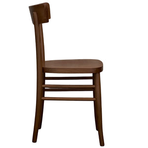 Sedia sala da pranzo in legno noce scuro stile milano