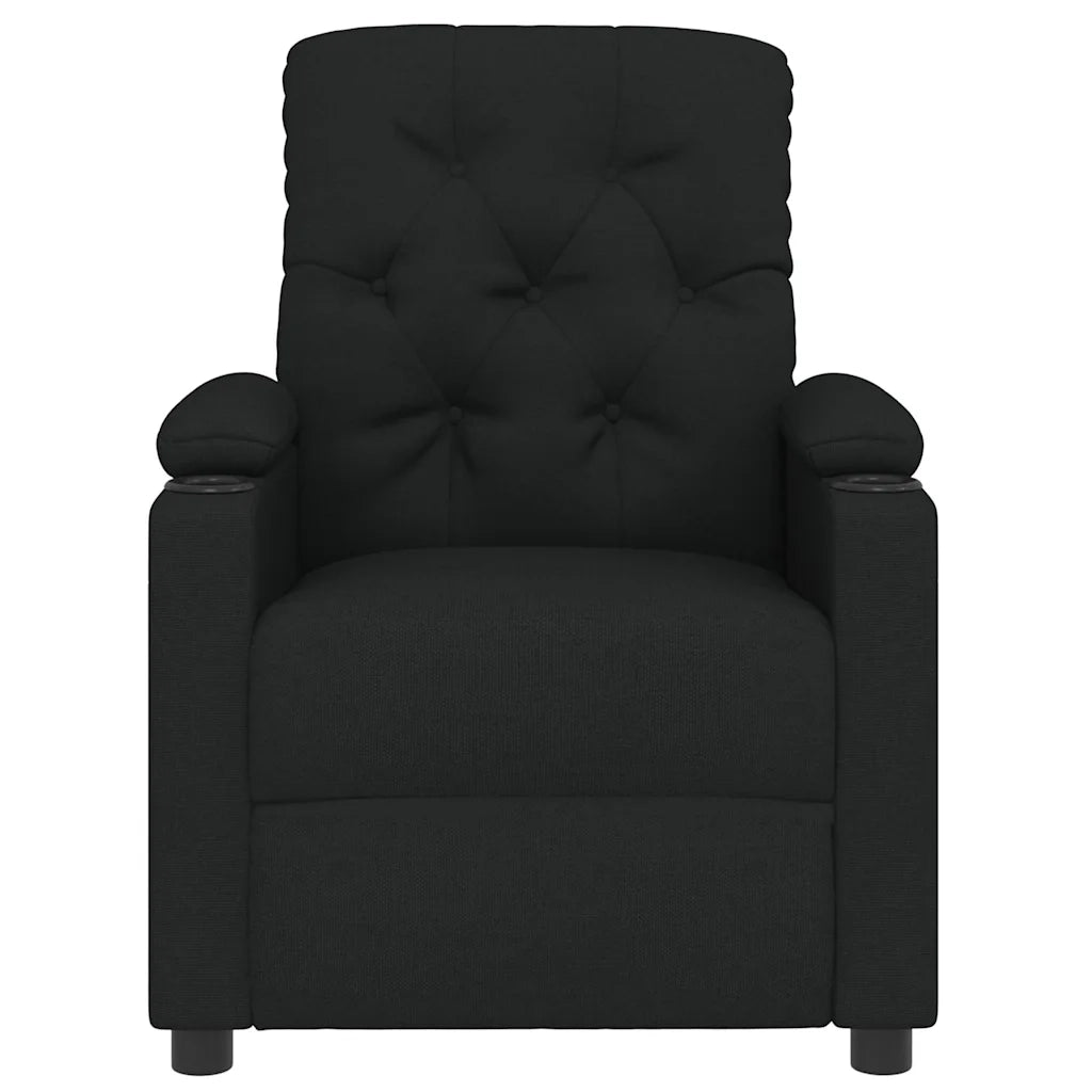 Divano Sedia-Poltrona Reclinabile in Tessuto Nero 625417