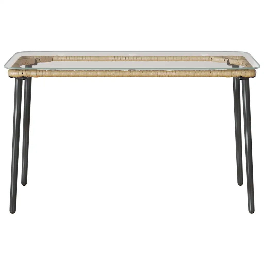Tavolo da Giardino Naturale 80 x 40 x 45 cm polyrattan 42010365