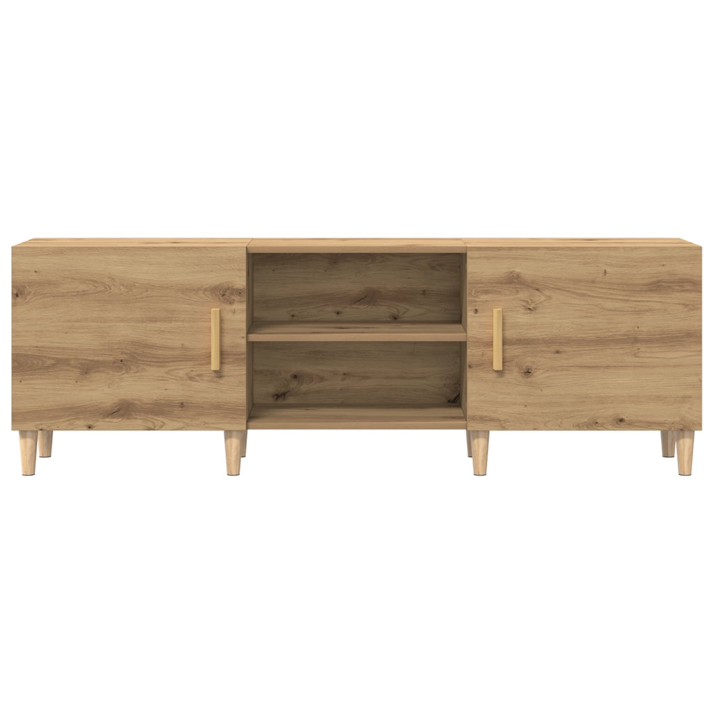 Supporto TV in Rovere Artigianale - 150x30x50 cm - Realizzato in Legno Ingegnerizzato
