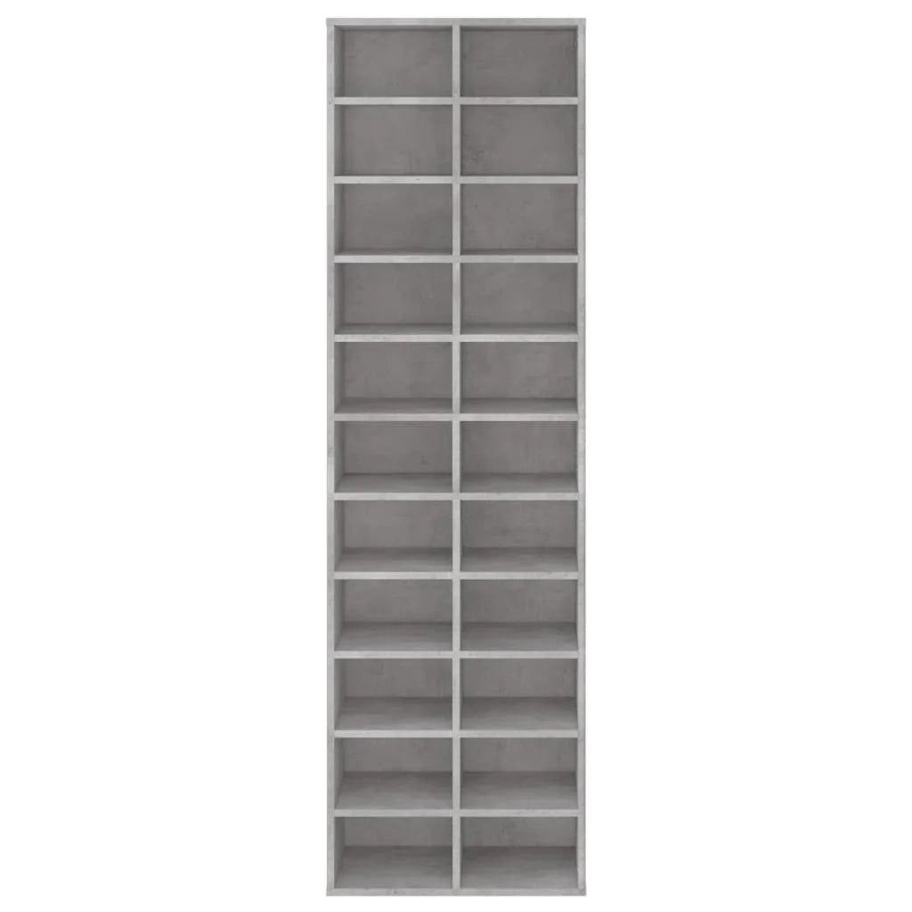 Scarpiera mobile contenitore per scarpe mobile per ingresso/corridoio/soggiorno 54 x 34 x 183 cm legno ingegnerizzato grigio 02_0021818