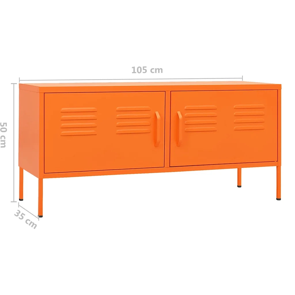 Mobile TV Arancione 105x35x50 cm in Acciaio 336228