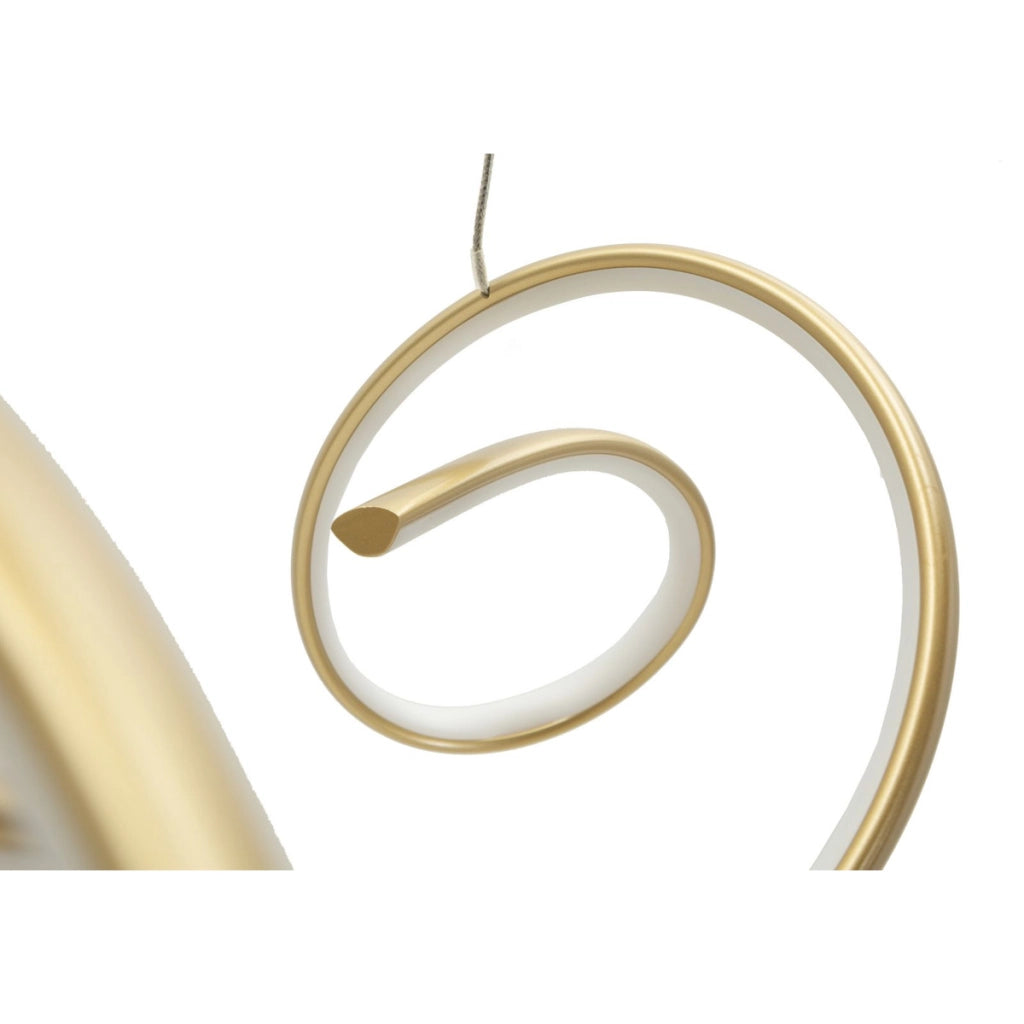 Lampadario LED Uter in oro con sistema a tre temperature