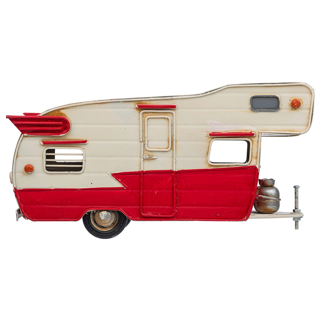 Caravan metallo rossa 28x12.5x15h cm