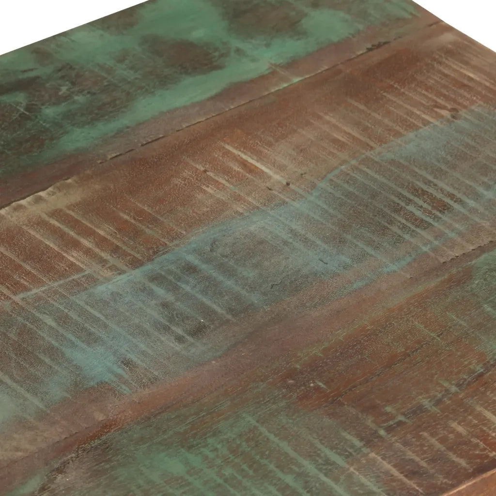 Tavolino con Ruote 40x40x42 cm in Legno Massello di Recupero 338005