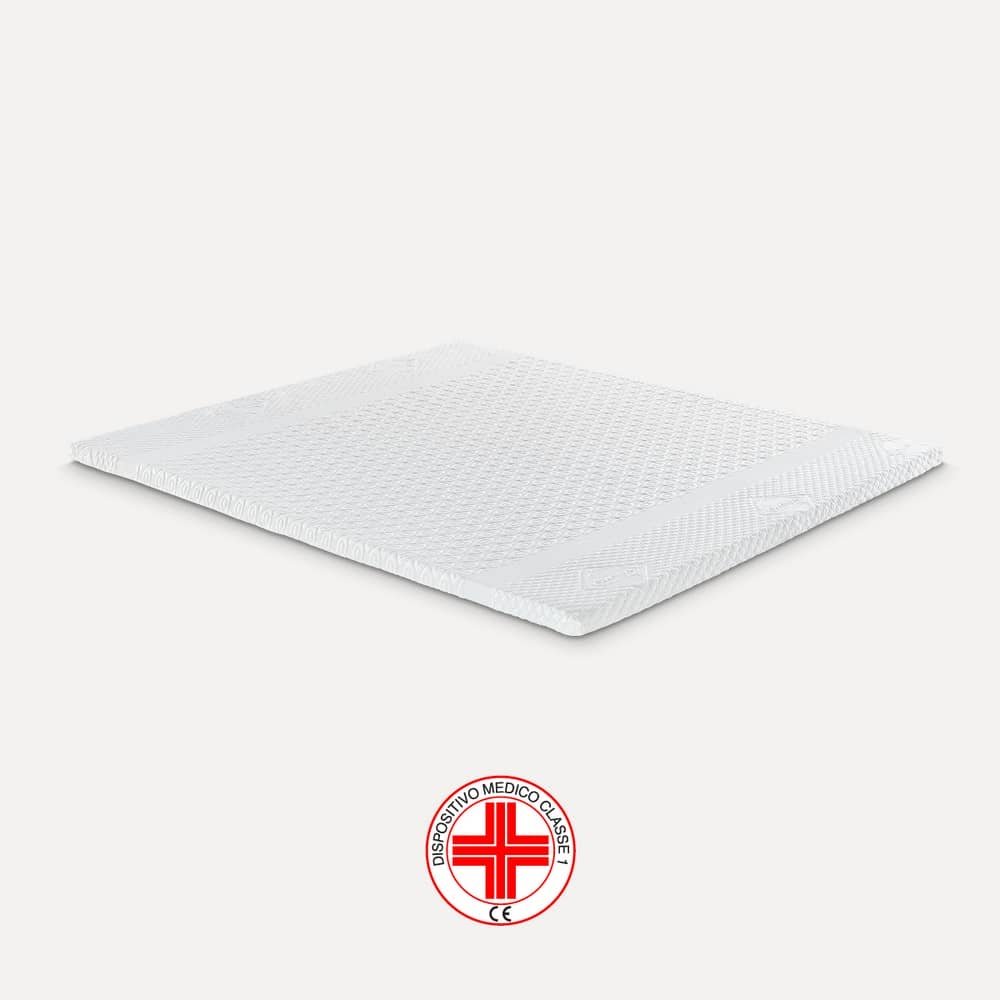 Topper in memory foam Brezee altezza 5 dispositivo medico Sfoderabile - Memory 5S Rivestimento: Slim, Larghezza: 160, Lunghezza: 195