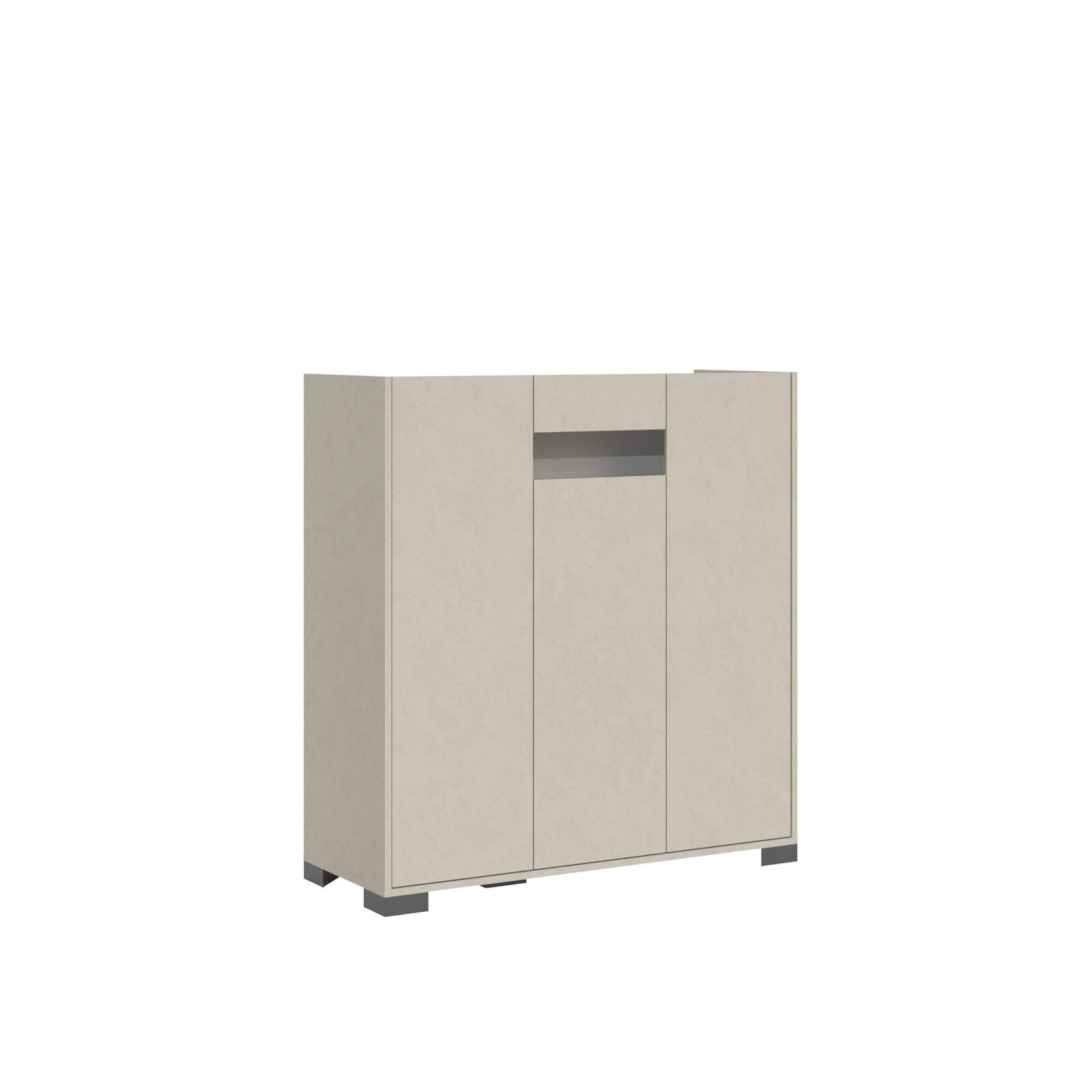 Credenza alta 3 ante 100x35x110 cm - RIFLESSO Colore: Cashmere, Dimensioni: L.103 P.35 H.110 cm