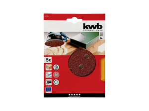 Disco carta abrasiva velcro KWB grana 40 per legno metallo e plastica - 115 mm