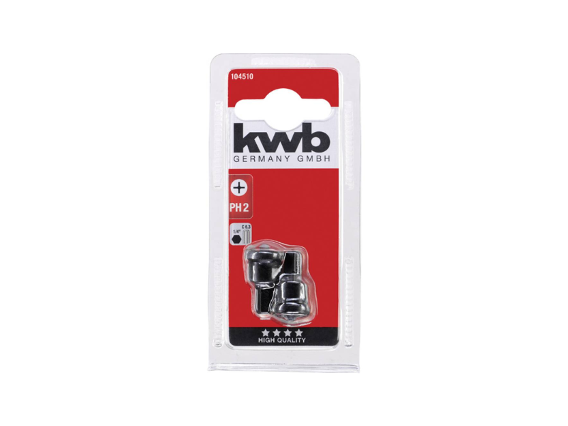 Inserto a croce KWB 2 pz bit con arresto di profonditA~ per cartongesso