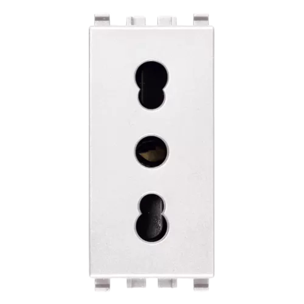 Vimar serie eikon presa 2p+t 16a sicury standard italiano 250v tipo p17/11 *** colore bianco, confezione 1