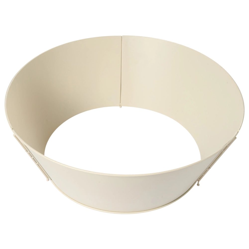 Copribase Albero di Natale Collare Beige Ferro Metallo Moderno Rotondo Accessori Casa Copertura per Tronco Natale