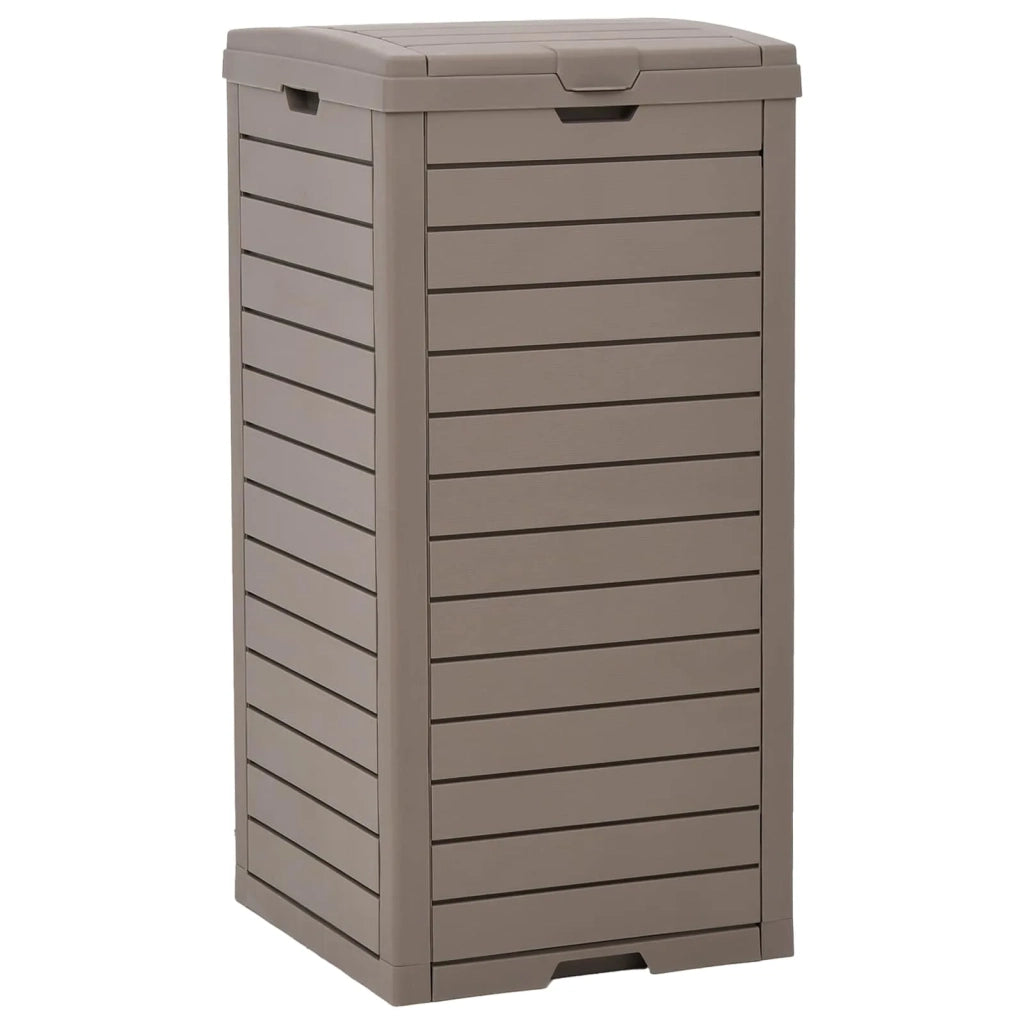 Cestino per Rifiuti da Esterno Marrone 41x41x86cm Polipropilene 364172