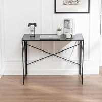 Scrivania - Xylo - piano nero gambe metallo