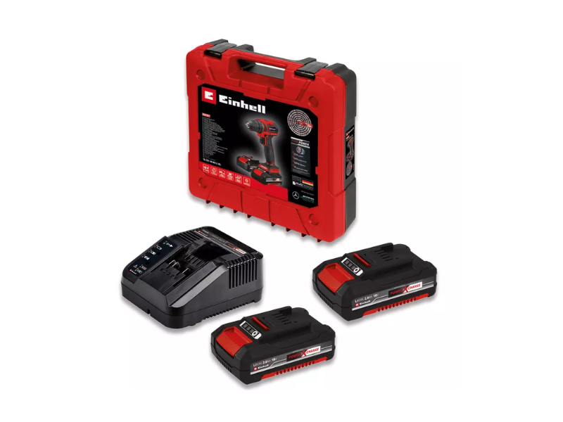 Trapano avvitatore Einhell TE-CD 18/40 Li BL kit batterie carica valigetta