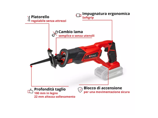 Sega universale a gattuccio Einhell TE-AP 18/22 Li - Solo Power X-Change 18V