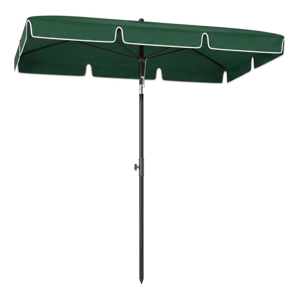 Ombrellone da Giardino ¨C Zephmum ¨C Verde 2x1.3x2.5 m