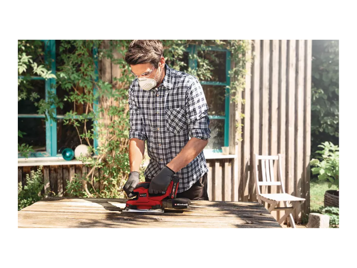 Levigatrice orbitale a batteria Einhell TE-OS 18/230 Li Solo 3 carte abrasive