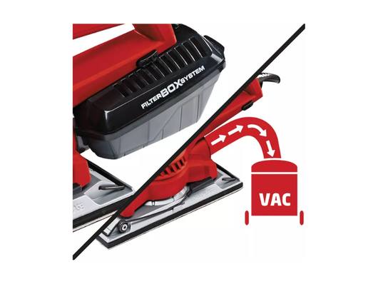 Levigatrice orbitale Einhell TE-OS 2520 E con valigetta e aspirazione integrata