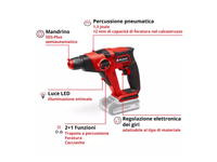 Tassellatore a batteria Einhell TE-HD 18/12 Li-Solo SDS Plus PXC 1.3 J
