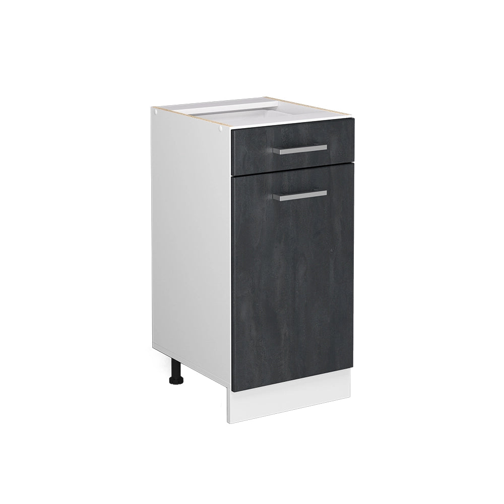Vicco Frontale cucina Calcestruzzo nero 39.6 x 70.8 cm frontale del mobile per mobile base con cassetti