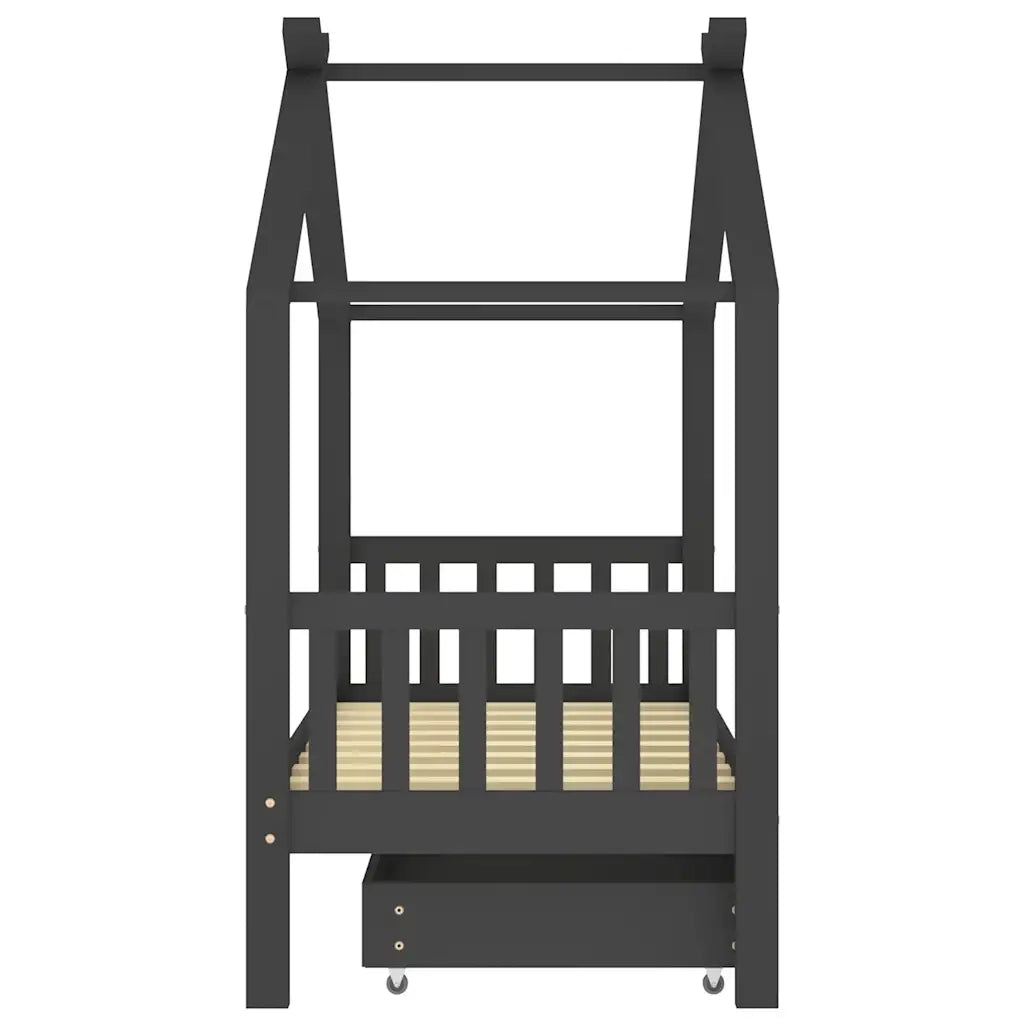 Giroletto per Bambini con Cassetto in Legno di Pino 80x160cm 322152