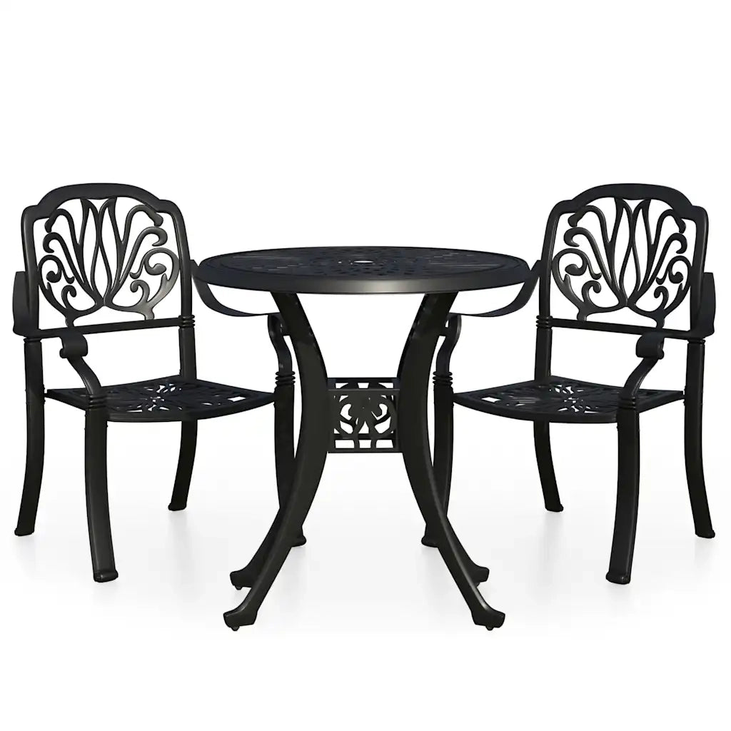 Set da Bistrot 3 pz in Alluminio Pressofuso Nerocod mxl 72723