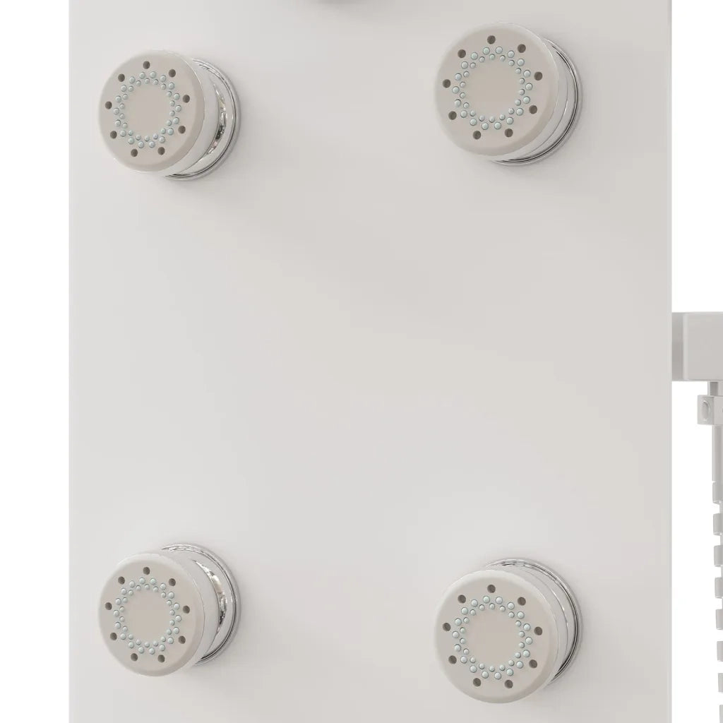 Pannello Doccia in Vetro 25x47,5x130 cm Bianco 151419