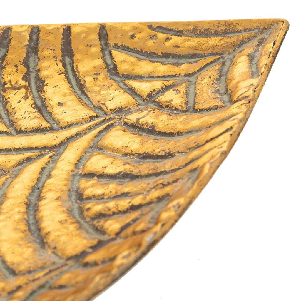 Centrotavola metallo dorato 37.5x30x4.5h cm