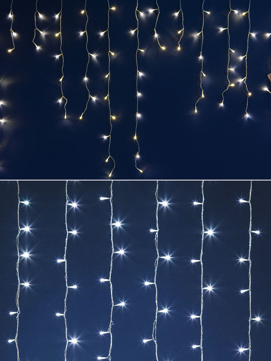 Tenda Luminosa Natalizia con Luci Led Natale Prolungabile Connect Esterno 3x1 mt Temperatura di colore: Luce Calda