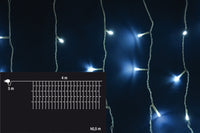 Tenda Luminosa Natalizia Luci Led Natale Prolungabile Flash Esterno 4x0.5 mt Numero Led: 110, Temperatura di colore: Luce Bianca