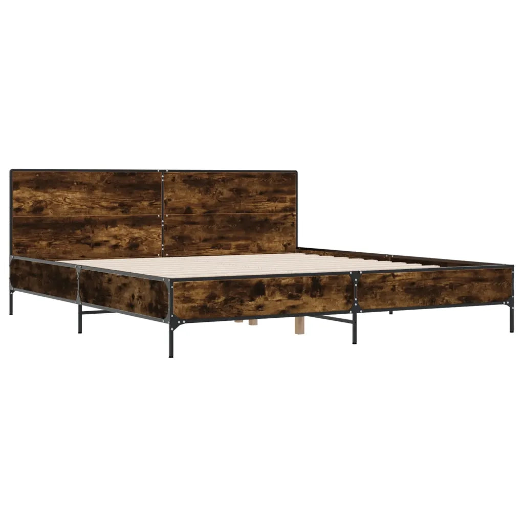 Giroletto Rovere Fumo 200x200 cm in Legno Multistrato e Metallo